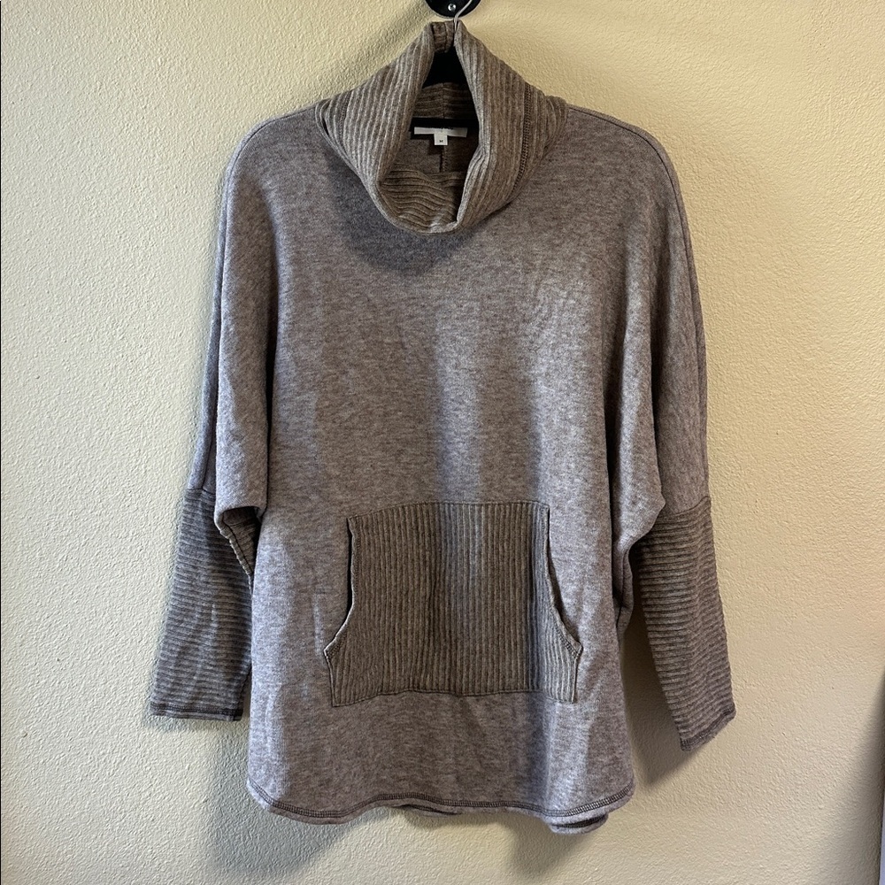 Hailey & Co Tan Cowl Neck Sweater with Pocket